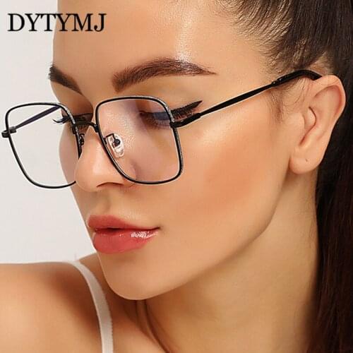 DYTYMJ 2020 Square Retro Sunglasses Women Luxury Glasses Frame For Women/Men Vintage Eyeglasses Women Anti-blue light Glasses