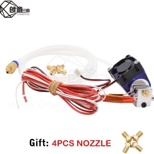 V6 J-head Hotend Remote Extruder Kit 3D Printers Part Cooling Fan Bracket Block Thermistors Nozzle 0.4mm 1.75mm Filament Parts
