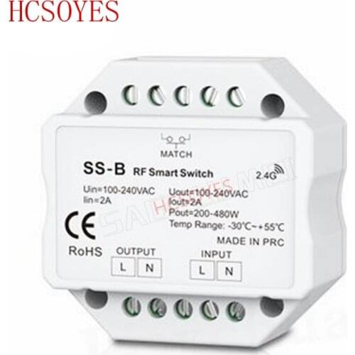 SS-B AC100-240V RF Smart Switch Output 100-240VAC 2A 480W RF smart switch with relay output