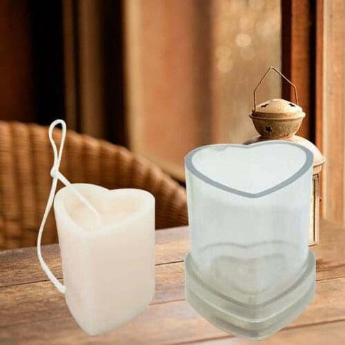 DIY Candle Mold Plastic Handicraft Love Heart-shaped Mold For Gift Making Handmade Aroma Candle Dropshipping Wholesale