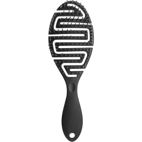 Curved Vent Brush - Flexible Brushes with Nylon Bristle for Blow Drying, Grooming & Styling, Hair Brush for Men & Women