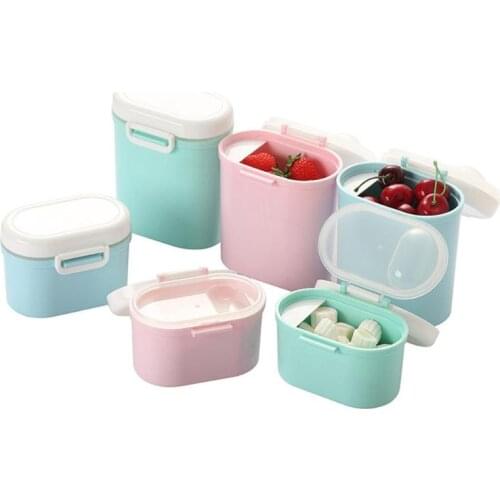 Newborn Baby Milk Powder Box Portable Infants Solid Feeding Food Storage Box Plastic Sealed Kids Formula Milk Dispenser Storage