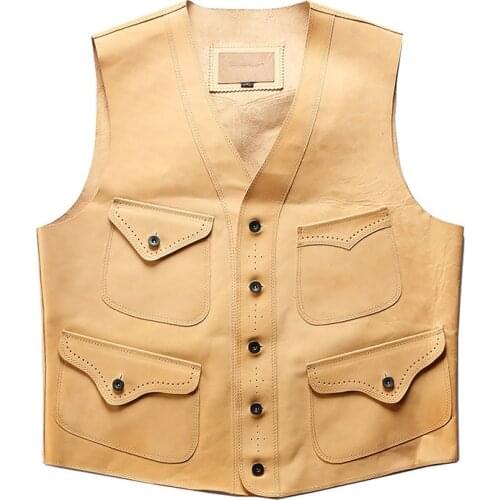 MP650 Super Offer! Read Description! Asian Size Super Quality Horsehide Vest Mens Horse Leather