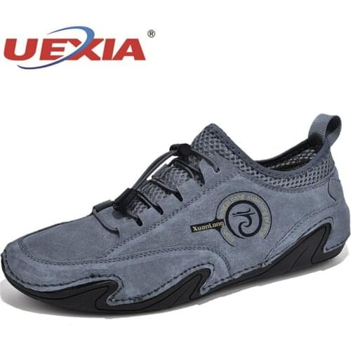 2022 Suede Leather Mens Casual Shoes Outdoor Sneakers Non-slip Driving Breathable Walking Flats Handmade Outdoor Sport Business