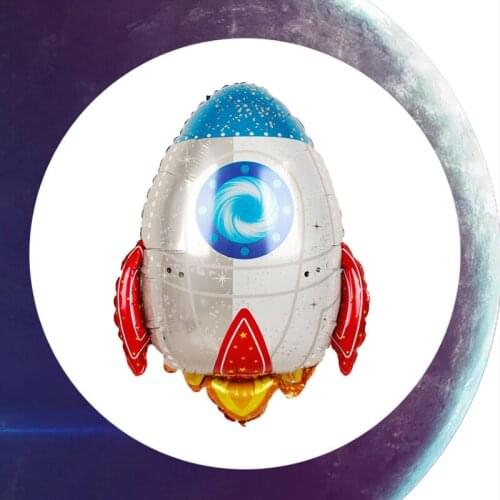 Outer Space Balloon Garland Kit Arch Moon Rocket Astronaut Foil Helium Globos For Galaxy Theme Boy Kids Birthday Party Decor