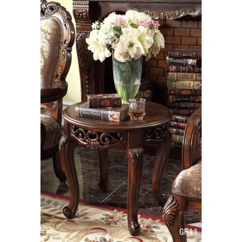 Hand carved delicate coffee table corner table end table made with solid birch wood GF11