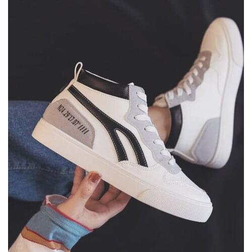 New High Top Casual Shoes In Spring Autumn Female Student Korean Shoes College Style Sports Board Shoes Womens Shoes Sneakers