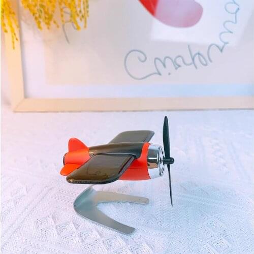 For MINI Car Air Freshener Solar Panel Airplane Model With Solid Fragrant Car Perfume Car Interior Ornaments Auto Accessories