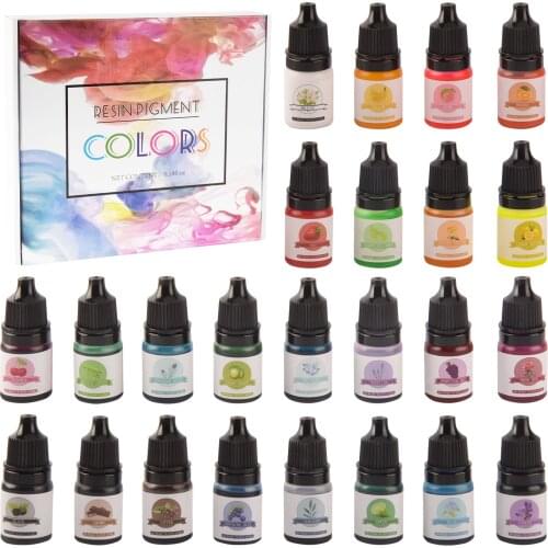 5ml Epoxy Resin Pigment 24 Concentrated Color Crystal Silicone Mold Coloring Agent Dye DIY Making Crafts Jewelry Accessories