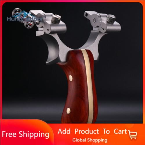 Professional slingshot for shooting with aiming point portable metal Pocket Sling Shot Stainless steel With Rubber Band