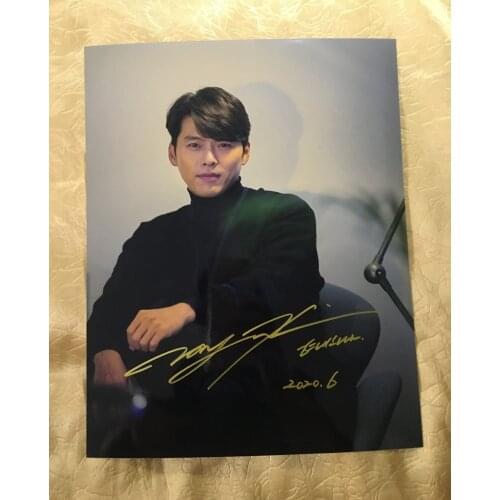 Hand signed Hyun Bin autographed photo poster card 8*10 autographs K-POP 0620