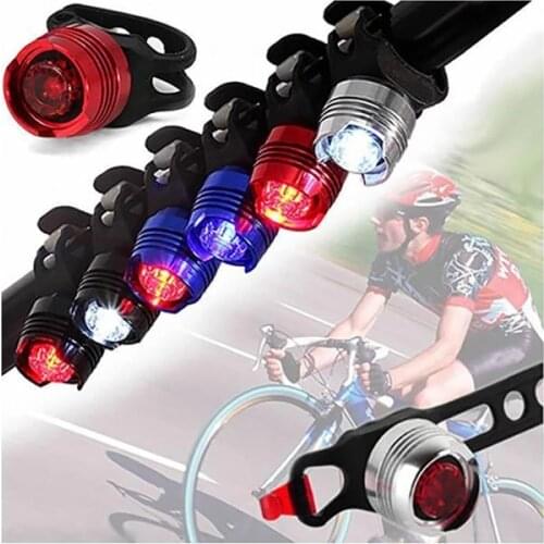 LED Bicycle Light Front Rear Tail Helmet Red White Flash Lights Safety Lamp Cycling Safety Caution Light Waterproof