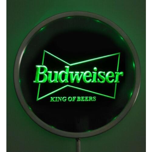 Rs-a0009 Budweiser King Beer LED Neon Round Signs 25cm/ 10 Inch - Bar Sign with RGB Multi-Color Remote Wireless Control Function
