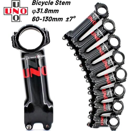 UNO MTB Bicycle Stem 7 Degree Ultralight Aluminum Bike Stem 31.8mm 60-130mm Mountain Power Parts Road 7 Bicycle Power Parts Stem