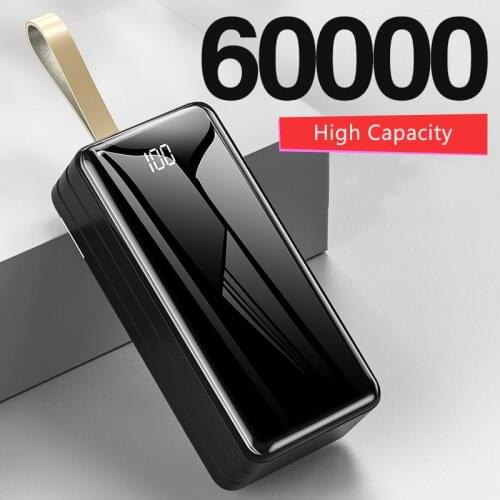 60000mAh Power Bank USB Type C Fast Charge Powerbank For Xiaomi iPhone Samsung Portable Charger External Battery Pack Poverbank