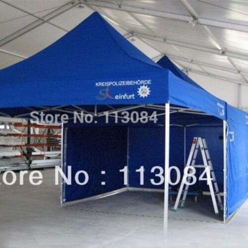 High Reinforced Professional Aluminum Frame 4m x 4m Big Folding Tent Event Marquee Pop Up Gazebo Canopy with 3 Full Walls