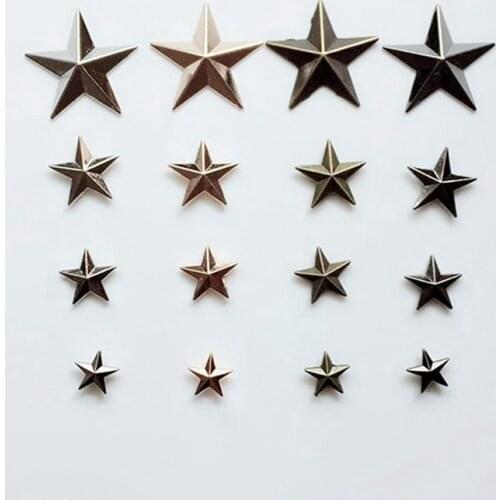 12/15/18/29mm Five Points Star Pentacle Rivets Cap Stud Wallet Belt Leather Craft Shoe Clothes Jeans Punk Jewelry Accessories