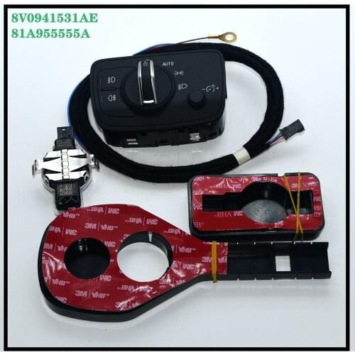 1-4Pcs Automatic headlight switch Button + Rain sensor For A3A1S3Q3TT 8V0941531AJ + 81A955559A