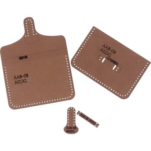 1set Hard Kraft Paper Stencil Template For DIY Leather Handmade Craft Women Handbag Shoulder Bag Sewing Pattern