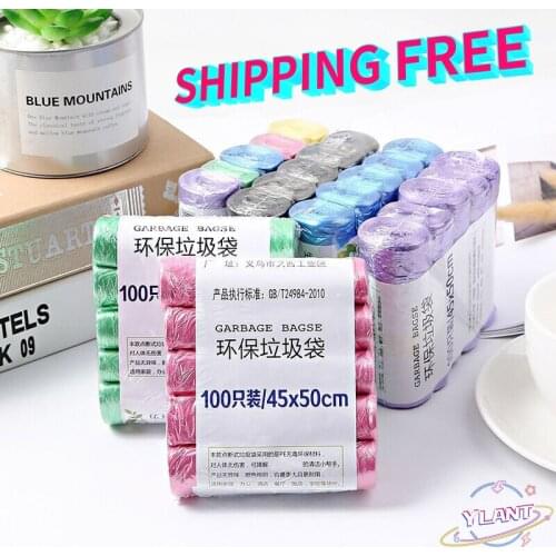 100pcs Garbage Bags Bucket Zero Waste Trash Sorting for Kitchen Biodegradable Can Recycling Recycle Bin Car Bathroom 30 Gallon