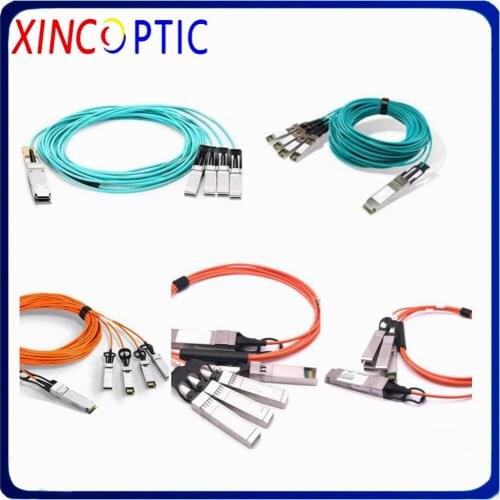 100G QSFP28 to 4*25G SFP28 AOC 2M Cable, 100Gbps QSFP28 to 4x25G SFP28 OM3 OM4 2 Meters SFP Module AOC Active Optic Fiber Cable