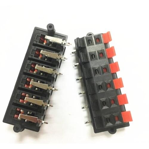 12Pcs Speaker Terminals 12 Terminals 6(Dual Row) Test Clip Momentary Operation