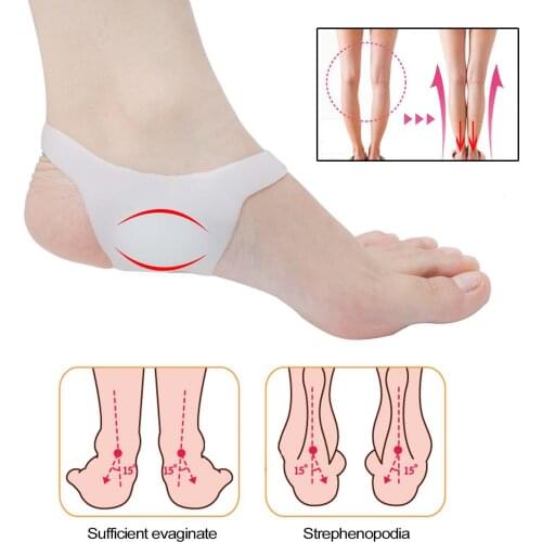 2pcs O-type Foot Corrector Insoles Pads No Slip Shoes For Men Women Silicone Flatfoot Orthopedic Insoles Foot Care Tool