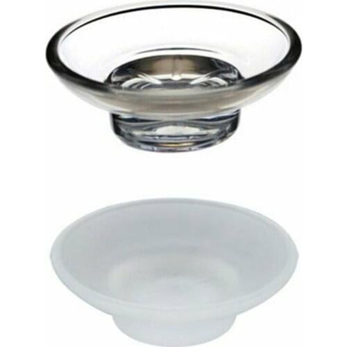 2x Glass Soap Dish Replacement Spare for Bathroom Accessory Universal Holder