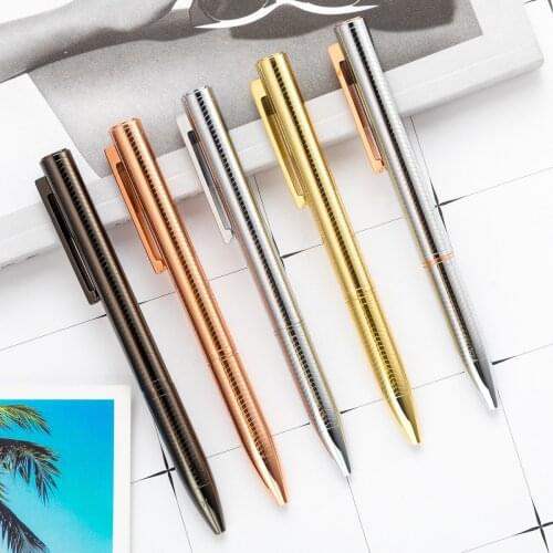 20 Pcs Per Set Factory Metal Pen Rotating Ballpoint Pen New Wholesale Office Stationery