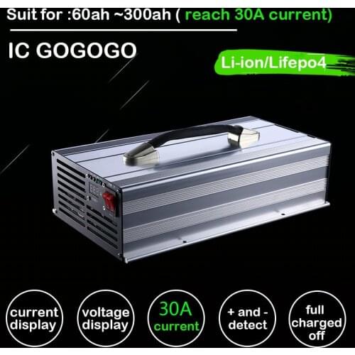 30A 48V 58.8V 60V 67.2V 72V 84V 87.6V 88.2V 36V Li-ion Lifepo4 Lithium Battery Charger Fast Charge eBike RV 300ah 200ah 100ah