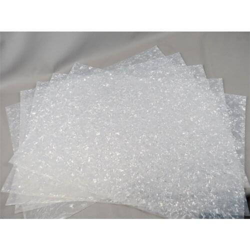 5 plates 20"X14"(510mmX360mm) celluloid white pearl little flower inlay material