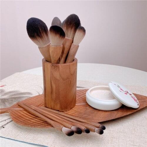 8Pcs High Quality Makeup Brushes Set European Vintage Powder Contour Blush Eyeshadow Foundation Beauty Make Up Brush Tool Kit