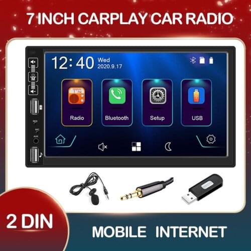 2 Din Car Radio FM Mirror link Bluetooth MP5 Player Stereo 7 Inch GPS Navigation Car Multimedia Stereo MP3/WMA Touch Screen