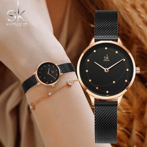 SHENGKE Women Wrist Watches 2020 SK Rose Gold Ladies Wristwatch For Female Clock relogio feminino Stainless Steel Japan Movement