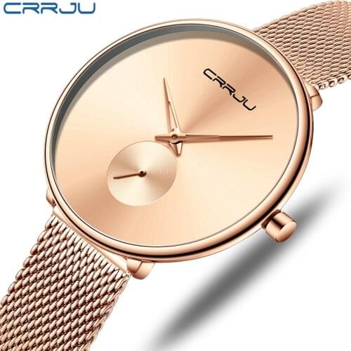 Crrju Gold Watch Women 2020 Brand Watches Ladies Steel Womens Bracelet Watches Female Clock Relogio Feminino Montre Femme