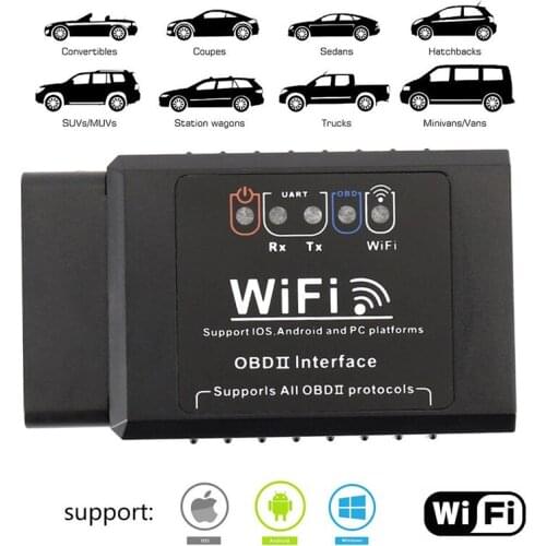 Car Engine Diagnostic Tools WiFi ELM327 OBD2 Scanner Automobile Diagnostic Code Reader Scan Tool