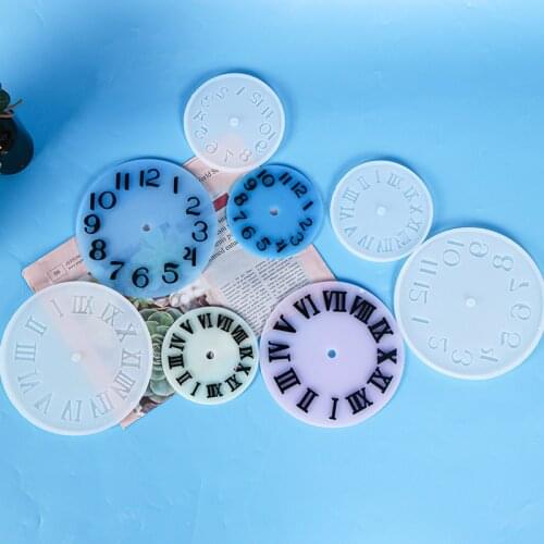 DIY Epoxy Mold 4 Clock Decoration Silicone Mold Mirror Resin Mold Creative Handmade Home Furnishing