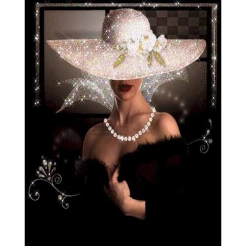 GATYZTORY 50×70cm Lady 5D DIY Diamond Painting Portrait Cross Stitch Mosaic Art Home Decor Handmade Gift Rhinestone Kits