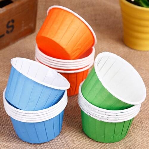 Hot Sale 50pcs/Set Baking Paper Cup For Cake Cupcake Cases Liners Muffin Dessert All Cookie Trays Sweet Kitchen Wedding Party