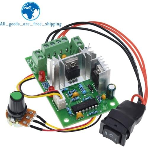 TZT 10V 12V 24V 36V PWM DC controller with Positive inversion switch PWM DC controller for DC motor speed controller 150W