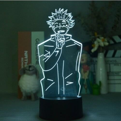 Hot Anime Figure Jujutsu Kaisen Led Night Light Satoru Gojo 3d LED Lamp for Bedroom Decor Mang Satoru Gojo Table Lamp Gifts