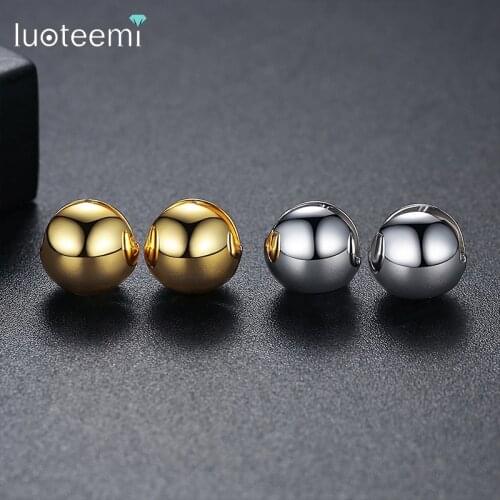 LUOTEEMI Friendship Gifts for Women Punk Stud Round Earring for Female Boucle Oreille Femme Wholesale Items
