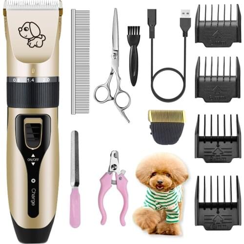 Electrical Dog Hair Trimmer USB Charging Pet Hair Clipper Rechargeable Low-Noise Cat Hair Remover Grooming Hair Cutter Machine