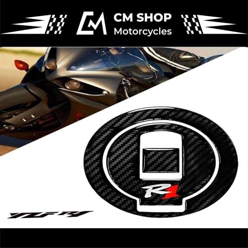 Tank Cap Sticker Cover Pad R1 98-99 Motorcycle Gas Cap Protector Decals For Yamaha YZF-R1 R1 1998 1999 3D Carbon