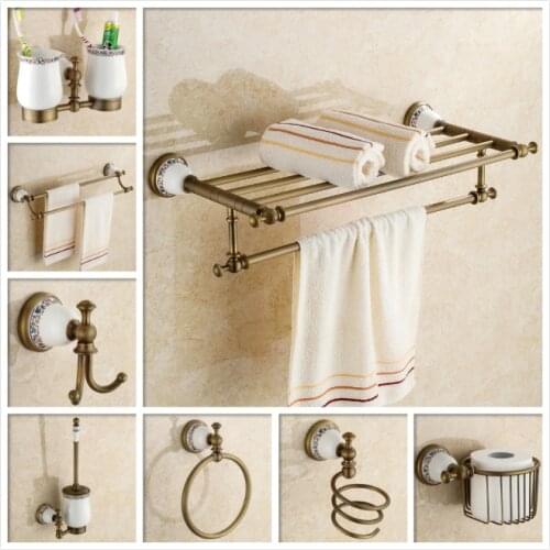 Wall Mounted Copper bathroom accessories Nichel Brushed Towel Rack,towel Shelf With Bar,Towel Holder,Tooth Cup bathroom hardware