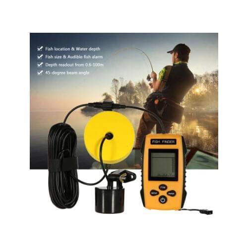 Wired Rechargeab High Definition LCD Portable Fishers Tackle Sonar Sensor Fishfinder Echo Sounder Fish Finder