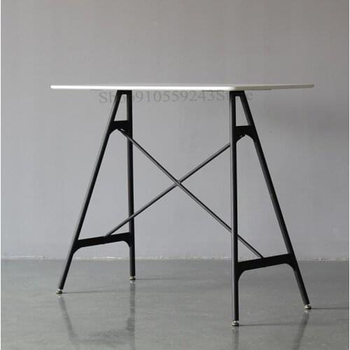 Nordic Light Luxury Bar Table Simple Rectangular Wrought Iron Dining Bar Balcony Window Wall Broken Ins High Table