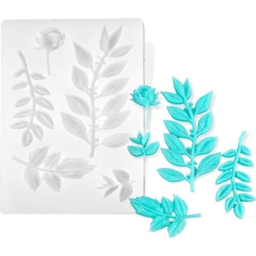 Rose Flower Lily Leaves Floral Theme UV Resin Silicone Mold Epoxy Resin Mould