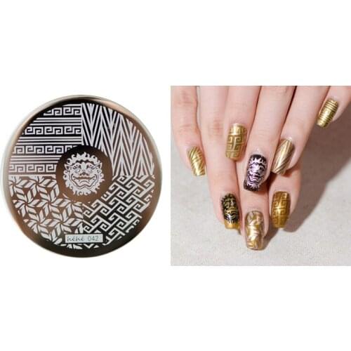 On sale !!1PC Nail Stamping Plate Image Transfer Templates Stamp Tool hehe42--Jiang Cheng serial series