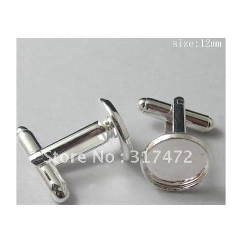 Wholesale Cufflink Blank/Cufflink findings/ Blank:12mm
